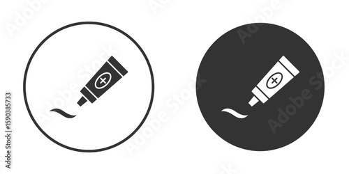 Ointment icon vector clipart in black colors. suitable for graphic work