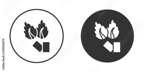 Mint gum icon vector clipart in black colors. suitable for graphic work
