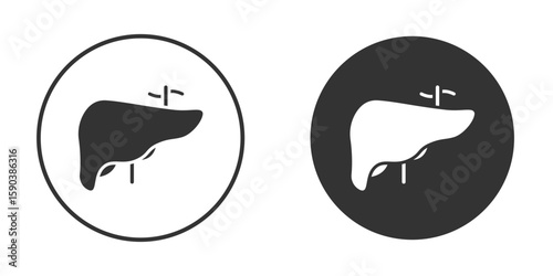 Liver icon vector clipart in black colors. suitable for graphic work