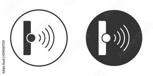 Infrared icon vector clipart in black colors. suitable for graphic work