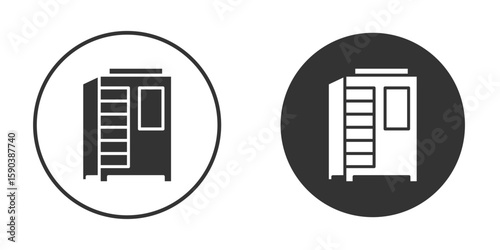 Infrared heat cabin icon vector clipart in black colors. suitable for graphic work