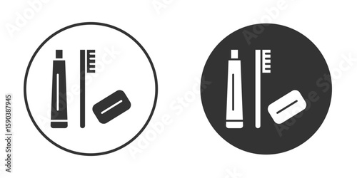 hygiene kit icon vector clipart in black colors. suitable for graphic work
