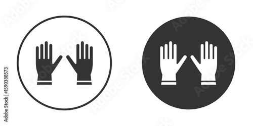 Gloves icon vector clipart in black colors. suitable for graphic work