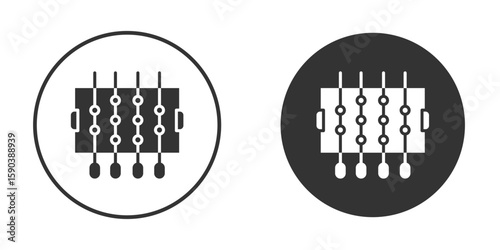 Foosball icon vector clipart in black colors. suitable for graphic work