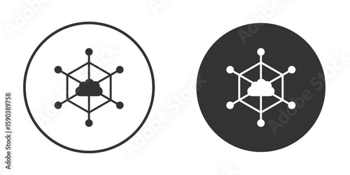 edge computing icon vector clipart in black colors. suitable for graphic work