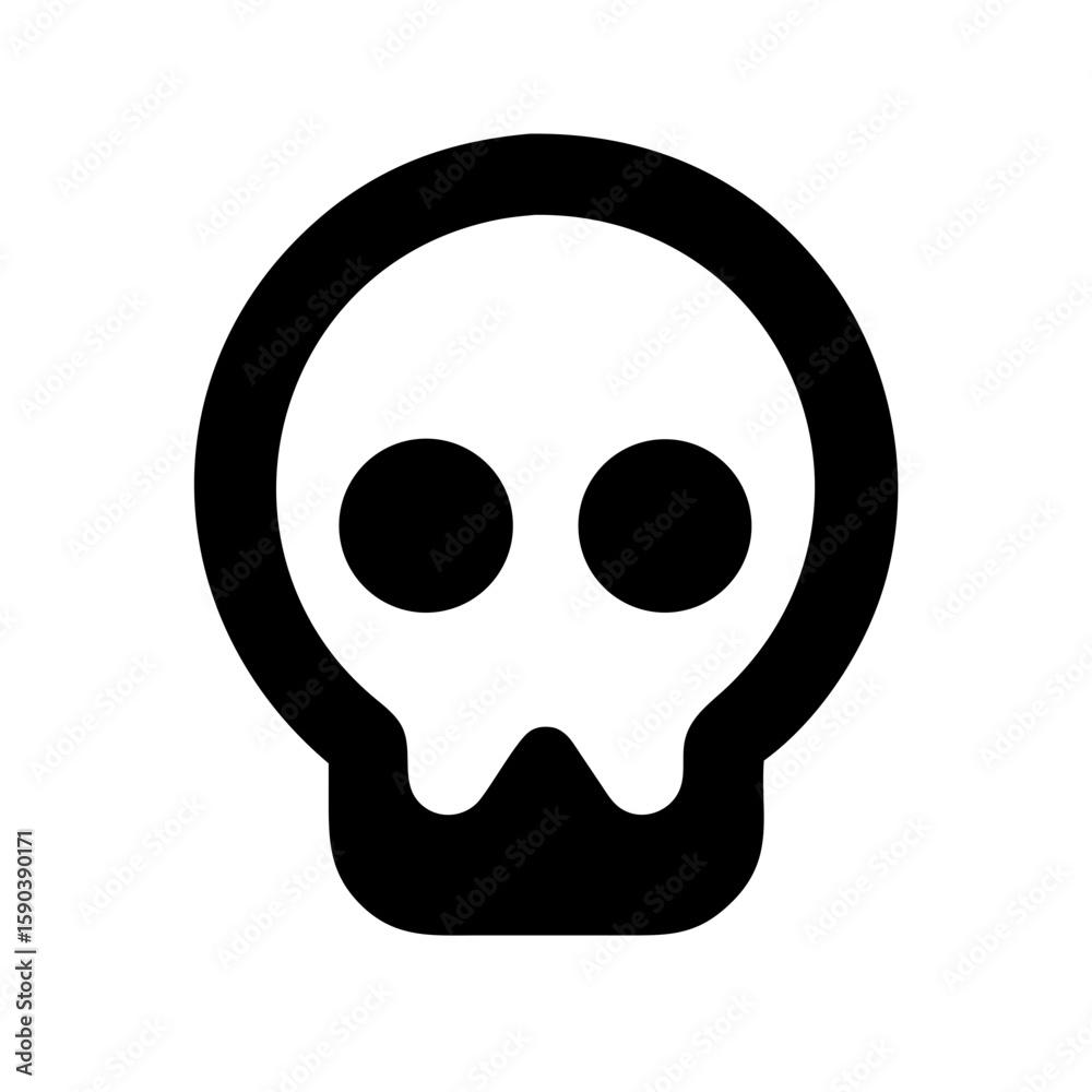 Fototapeta premium Skull icon vector illustration