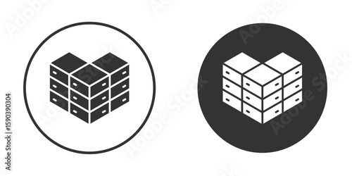 Data center icon vector clipart in black colors. suitable for graphic work