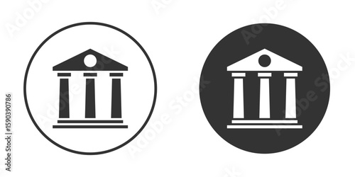 Courthouse icon vector clipart in black colors. suitable for graphic work