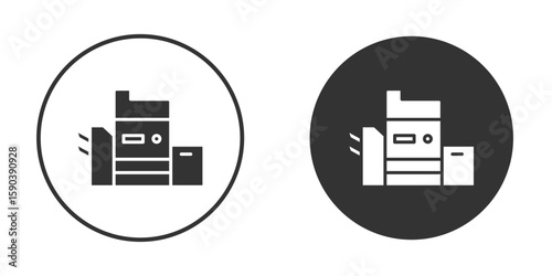 Copier icon vector clipart in black colors. suitable for graphic work