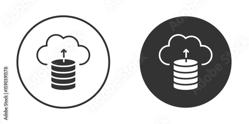 Cloud server icon vector clipart in black colors. suitable for graphic work