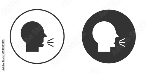Breath icon vector clipart in black colors. suitable for graphic work