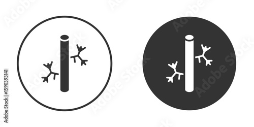 Blood vessel icon vector clipart in black colors. suitable for graphic work