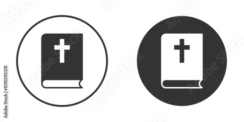 Bible icon vector clipart in black colors. suitable for graphic work