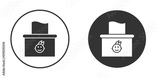 baby wipe icon vector clipart in black colors. suitable for graphic work