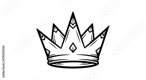 Vector download royalty free vector crown drawing illustration black and white king queen prince princess art 100