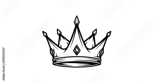 Vector vector crown illustration royal king queen prince princess tiara majestic monarchy kingdom emperor design art