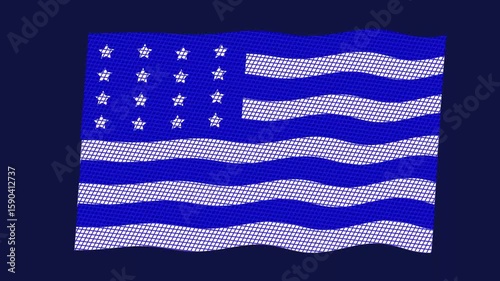 Waving American Flag: Symbol of Patriotism and Freedom Loop