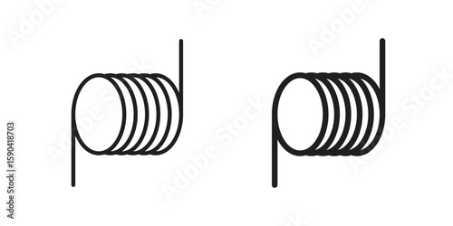 Wire coil icon. vector flat and line symbols. Vector Graphics.