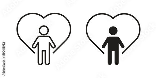 Wellness icon. vector flat and line symbols. Vector Graphics.