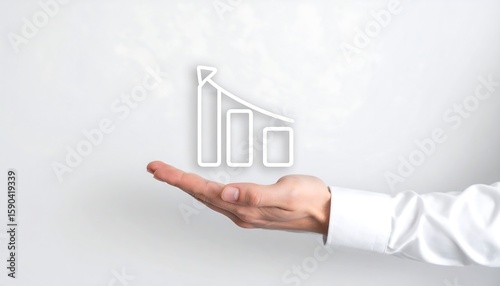 Hand holding a declining graph (1)