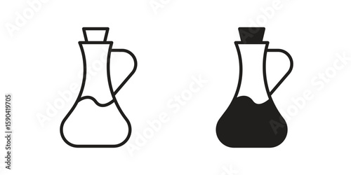 Vinegar icon. vector flat and line symbols. Vector Graphics.