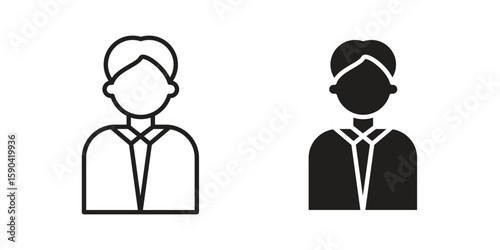 Tourist Guide icon. vector flat and line symbols. Vector Graphics.