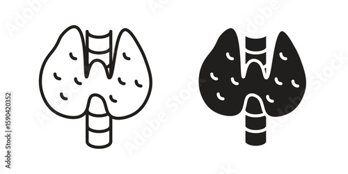 Thyroid icon. vector flat and line symbols. Vector Graphics.