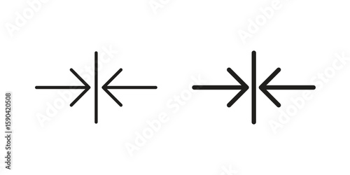 Thickness icon. vector flat and line symbols. Vector Graphics.