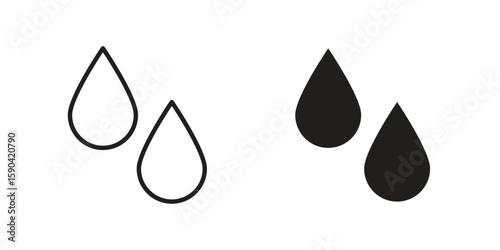 Tear drop icon. vector flat and line symbols. Vector Graphics.