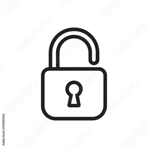 An open padlock icon presents secure access and protection against unauthorized access for safety and reliability