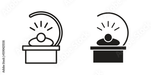 Solarium icon. vector flat and line symbols. Vector Graphics.