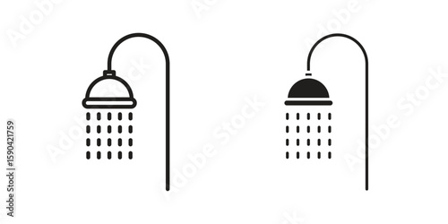 Shower Head icon. vector flat and line symbols. Vector Graphics.