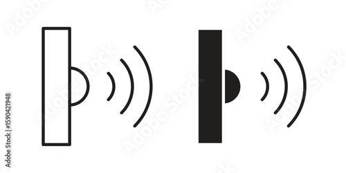 Sensor icon. vector flat and line symbols. Vector Graphics.