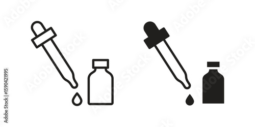 Serum icon. vector flat and line symbols. Vector Graphics.