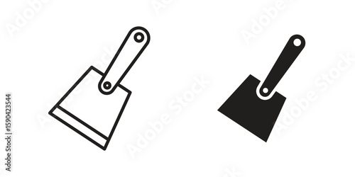 Putty knife icon. vector flat and line symbols. Vector Graphics.