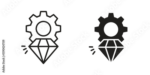 Operational excellence icon. vector flat and line symbols. Vector Graphics.
