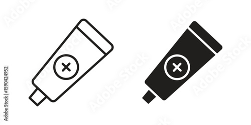 Ointment icon. vector flat and line symbols. Vector Graphics.