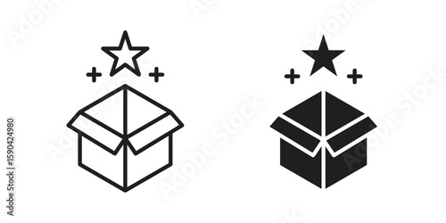 New product icon. vector flat and line symbols. Vector Graphics.
