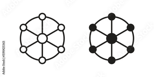 Multichannel icon. vector flat and line symbols. Vector Graphics.