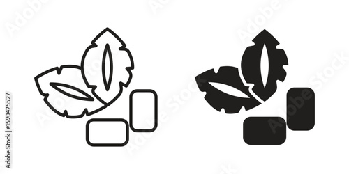 Mint gum icon. vector flat and line symbols. Vector Graphics.