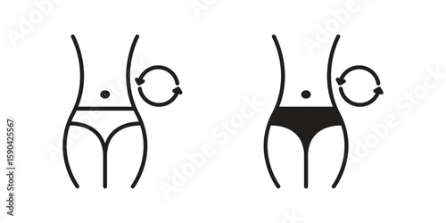 Metabolism icon. vector flat and line symbols. Vector Graphics.