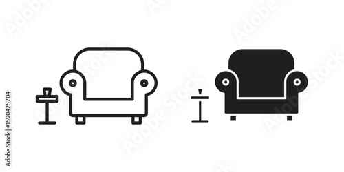 Lounge icon. vector flat and line symbols. Vector Graphics.