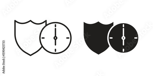 Long term icon. vector flat and line symbols. Vector Graphics.