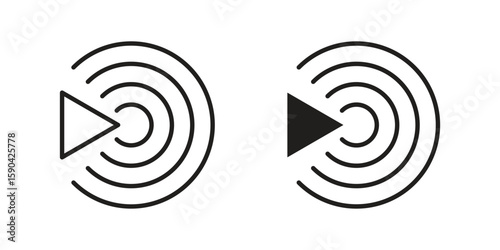 Livestream icon. vector flat and line symbols. Vector Graphics.