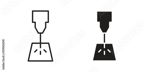 Laser machine icon. vector flat and line symbols. Vector Graphics.
