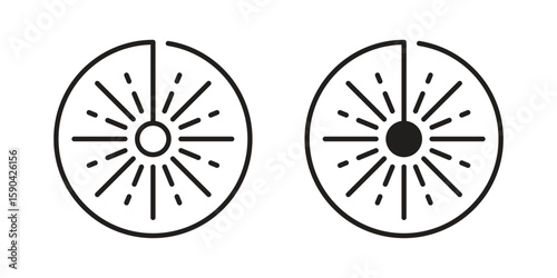 Laser beam icon. vector flat and line symbols. Vector Graphics.