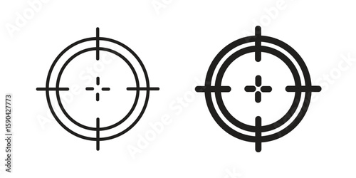 Gun target icon. vector flat and line symbols. Vector Graphics.