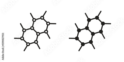 Graphene icon. vector flat and line symbols. Vector Graphics.