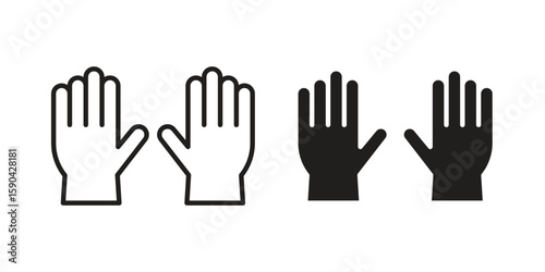 Gloves icon. vector flat and line symbols. Vector Graphics.