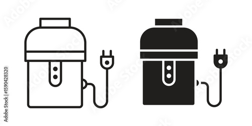 Garbage disposal icon. vector flat and line symbols. Vector Graphics.